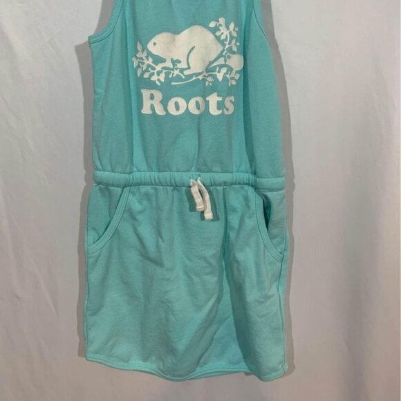 ROOTS girls age 9-10 jogger dress. Teal in colour. Excellent condition. - Picture 2 of 6